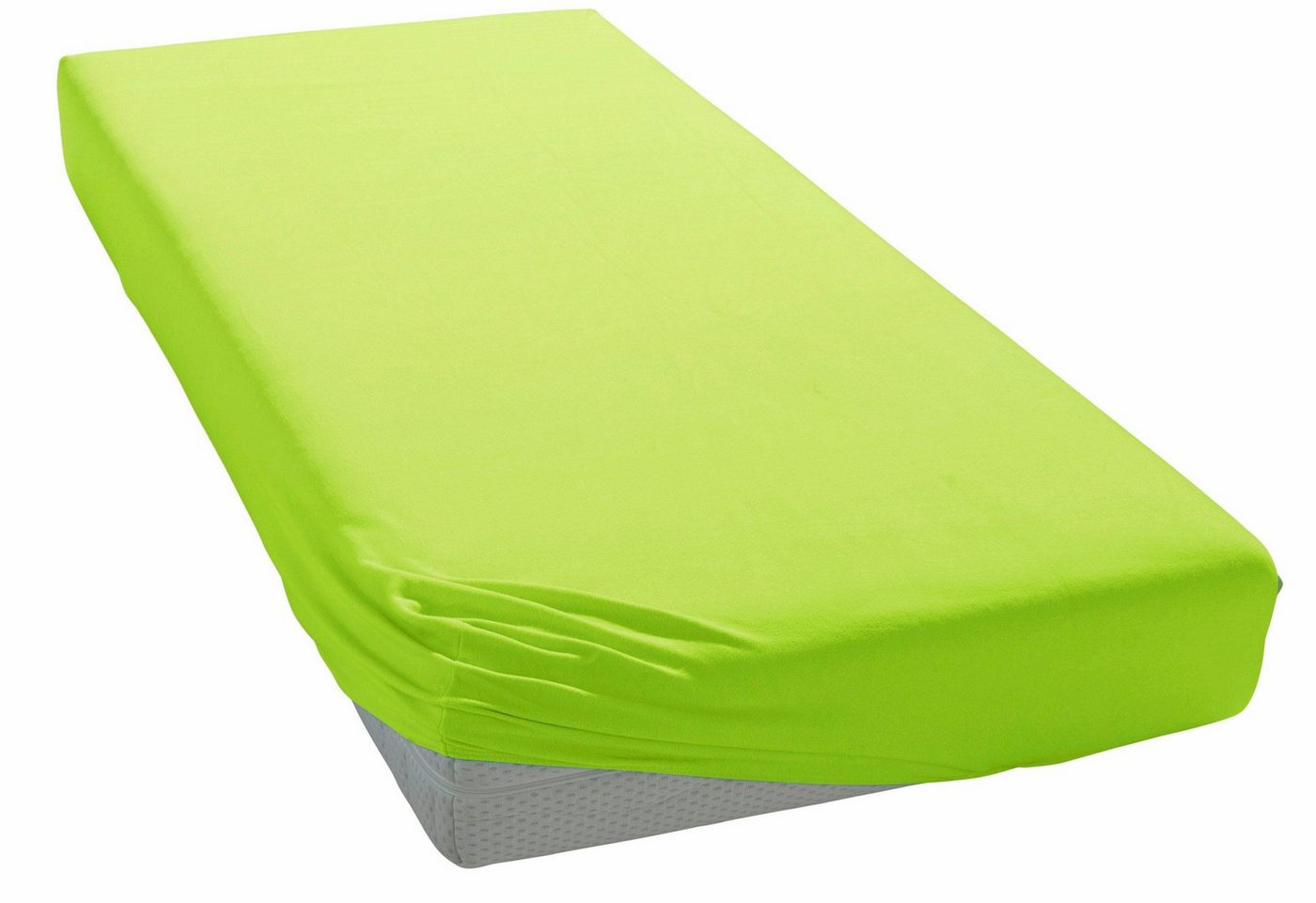 OTTO home Spannbettlaken Physalis Basic und PREMIUM Qualität, 100% Baumwolle, Jersey und Biber, Jersey (110 g/m), Gummizug: rundum, (1 Stück), Bettlaken für Mat – Bild 3 von 5