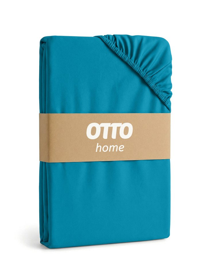 OTTO home Spannbettlaken Physalis Basic und PREMIUM Qualität, 100% Baumwolle, Jersey und Biber, Jersey (160 g/m), Gummizug: rundum, (2 Stück), Bettlaken für Mat – Bild 3 von 5