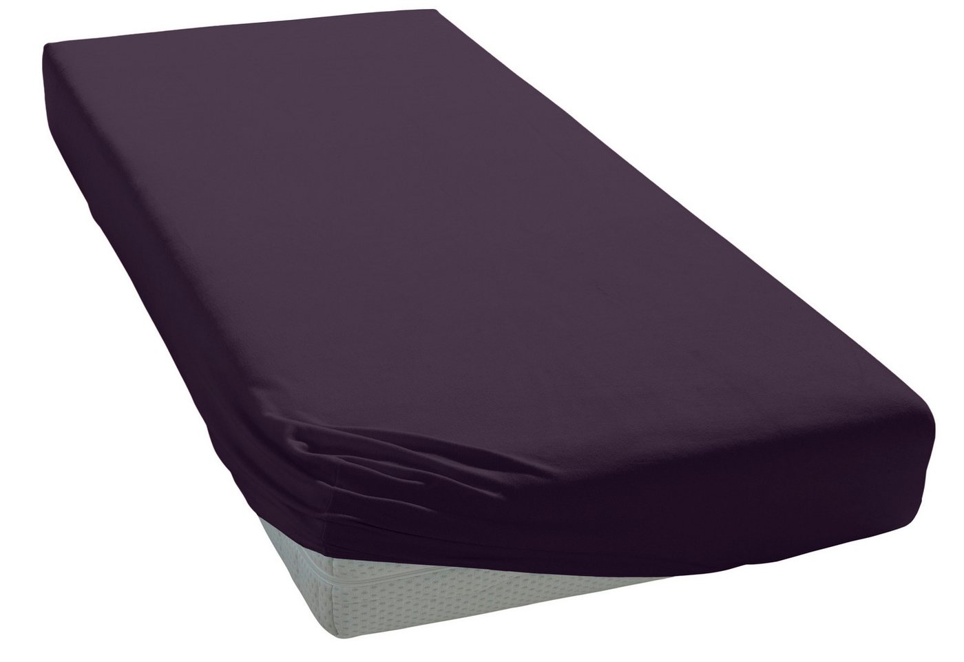 OTTO home Spannbettlaken Physalis Basic und PREMIUM Qualität, 100% Baumwolle, Jersey und Biber, Jersey (110 g/m), Gummizug: rundum, (1 Stück), Bettlaken für Mat – Bild 3 von 5