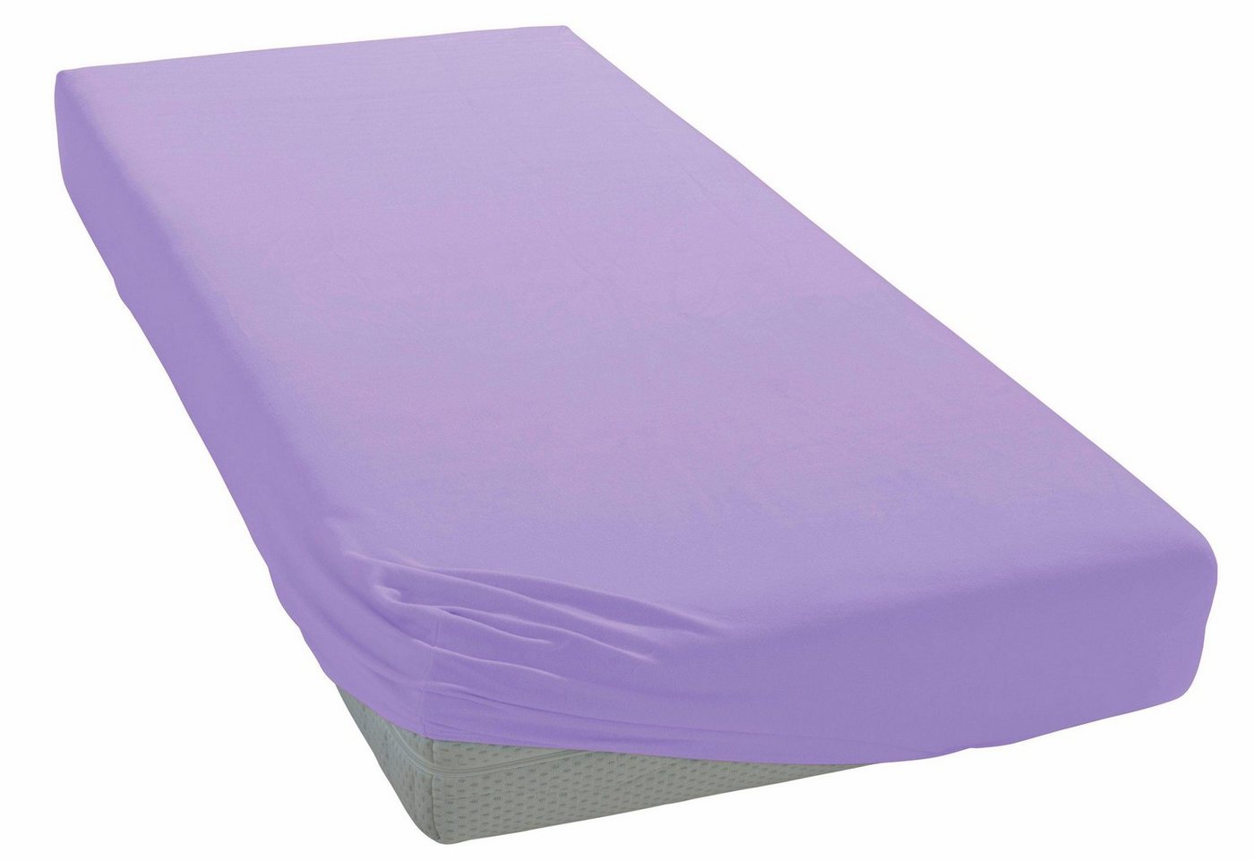 OTTO home Spannbettlaken Physalis Basic und PREMIUM Qualität, 100% Baumwolle, Jersey und Biber, Jersey (110 g/m), Gummizug: rundum, (1 Stück), Bettlaken für Mat – Bild 3 von 5