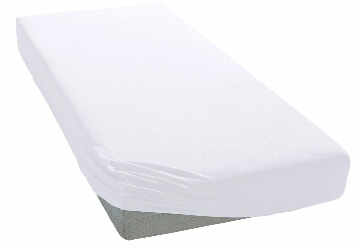 OTTO home Spannbettlaken Physalis Basic und PREMIUM Qualität, 100% Baumwolle, Jersey und Biber, Jersey (110 g/m), Gummizug: rundum, (1 Stück), Bettlaken für Mat – Bild 3 von 5