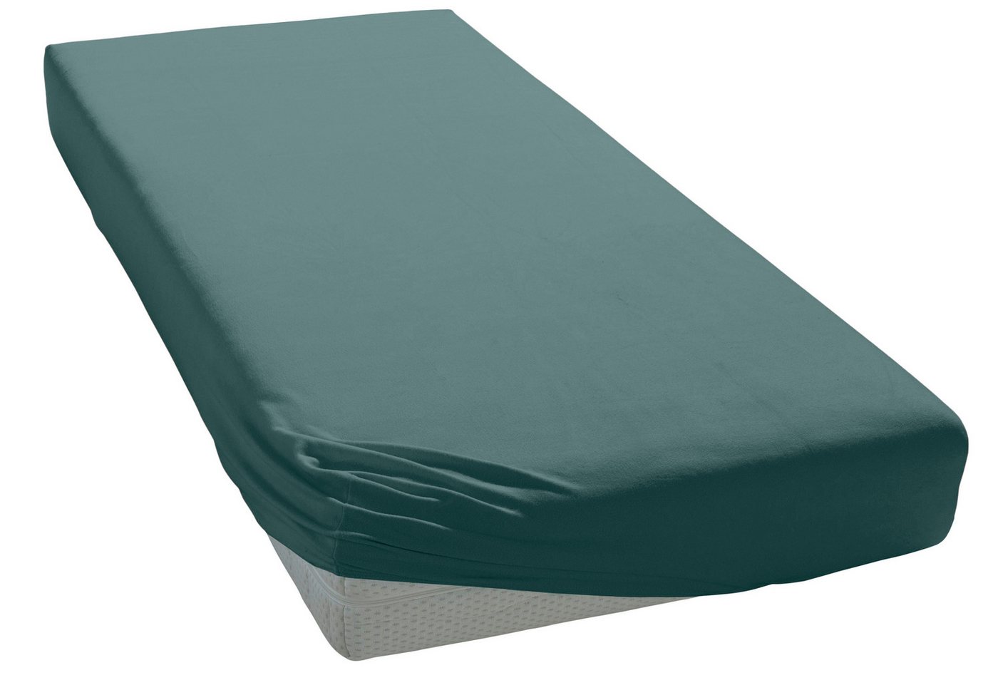 OTTO home Spannbettlaken Physalis Basic und PREMIUM Qualität, 100% Baumwolle, Jersey und Biber, Jersey (110 g/m), Gummizug: rundum, (1 Stück), Bettlaken für Mat – Bild 3 von 5