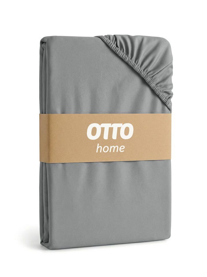 OTTO home Spannbettlaken Physalis Basic und PREMIUM Qualität, 100% Baumwolle, Jersey und Biber, Jersey (160 g/m), Gummizug: rundum, (1 Stück), Bettlaken für Mat – Bild 3 von 5
