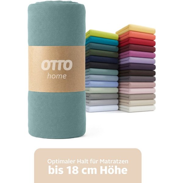 OTTO home Spannbettlaken Physalis Basic und PREMIUM Qualität, 100% Baumwolle, Jersey und Biber, Jersey (110 g/m), Gummizug: rundum, (1 Stück), Bettlaken für Mat