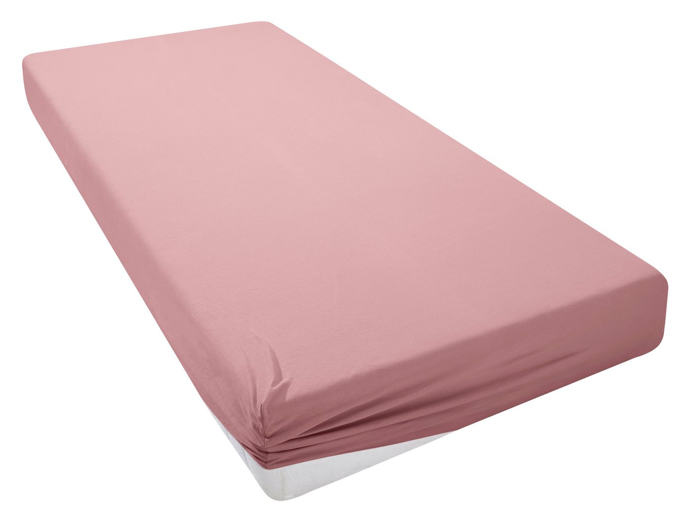 OTTO home Spannbettlaken Physalis Basic und PREMIUM Qualität, 100% Baumwolle, Jersey und Biber, Jersey (110 g/m), Gummizug: rundum, (1 Stück), Bettlaken für Mat – Bild 3 von 5