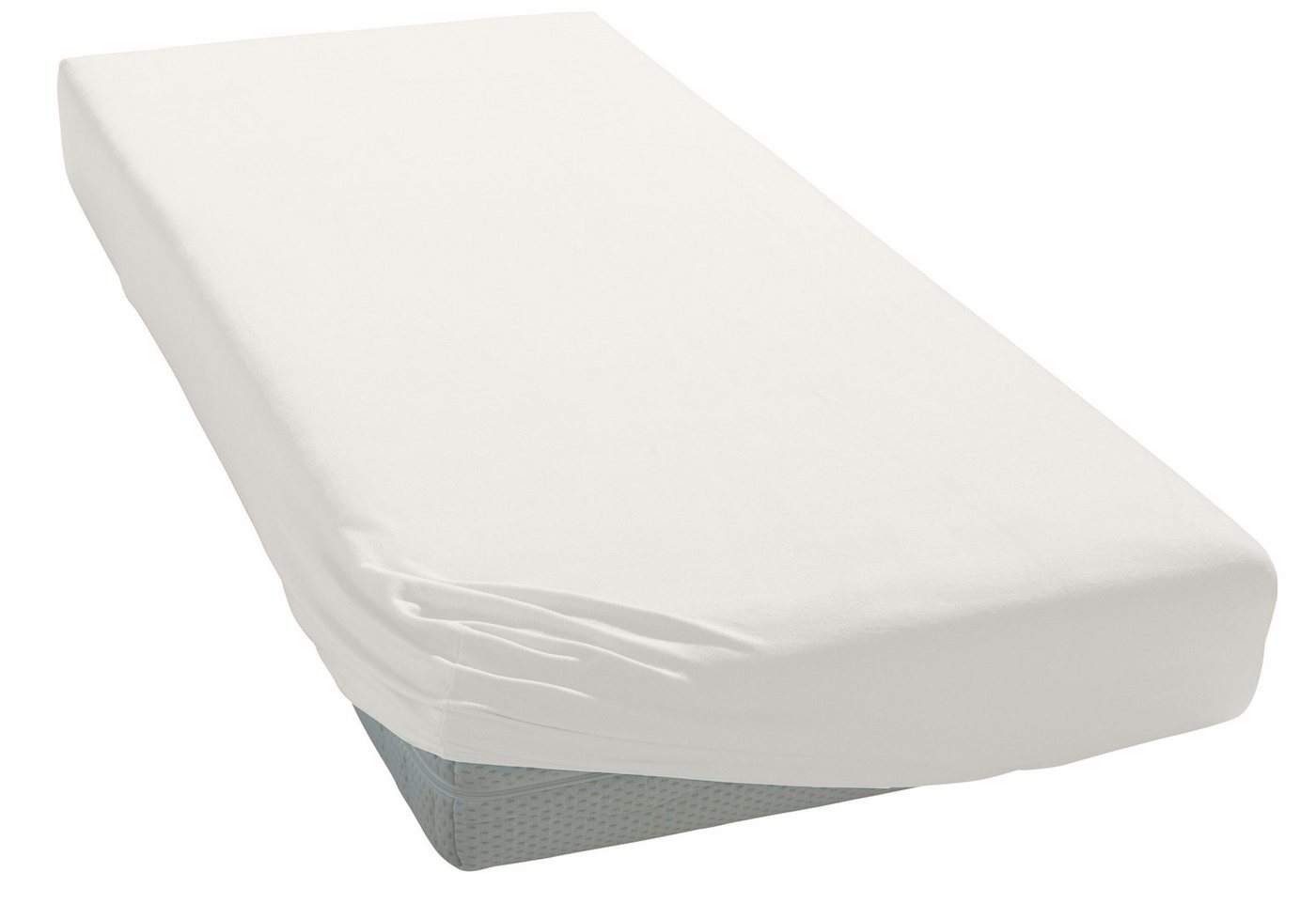 OTTO home Spannbettlaken Physalis Basic und PREMIUM Qualität, 100% Baumwolle, Jersey und Biber, Jersey (110 g/m), Gummizug: rundum, (1 Stück), Bettlaken für Mat – Bild 3 von 5
