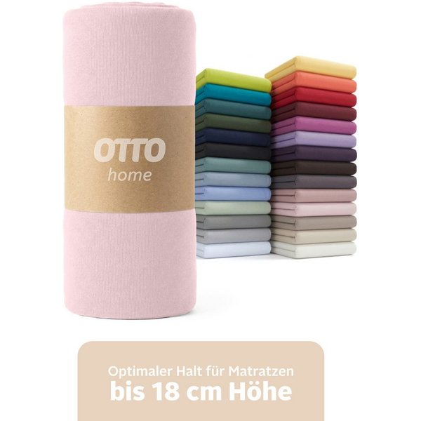 OTTO home Spannbettlaken Physalis Basic und PREMIUM Qualität, 100% Baumwolle, Jersey und Biber, Jersey (110 g/m), Gummizug: rundum, (2 Stück), Bettlaken für Mat