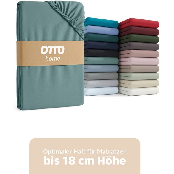 OTTO home Spannbettlaken Physalis Basic und PREMIUM Qualität, 100% Baumwolle, Jersey und Biber, Jersey (160 g/m), Gummizug: rundum, (1 Stück), Bettlaken für Mat