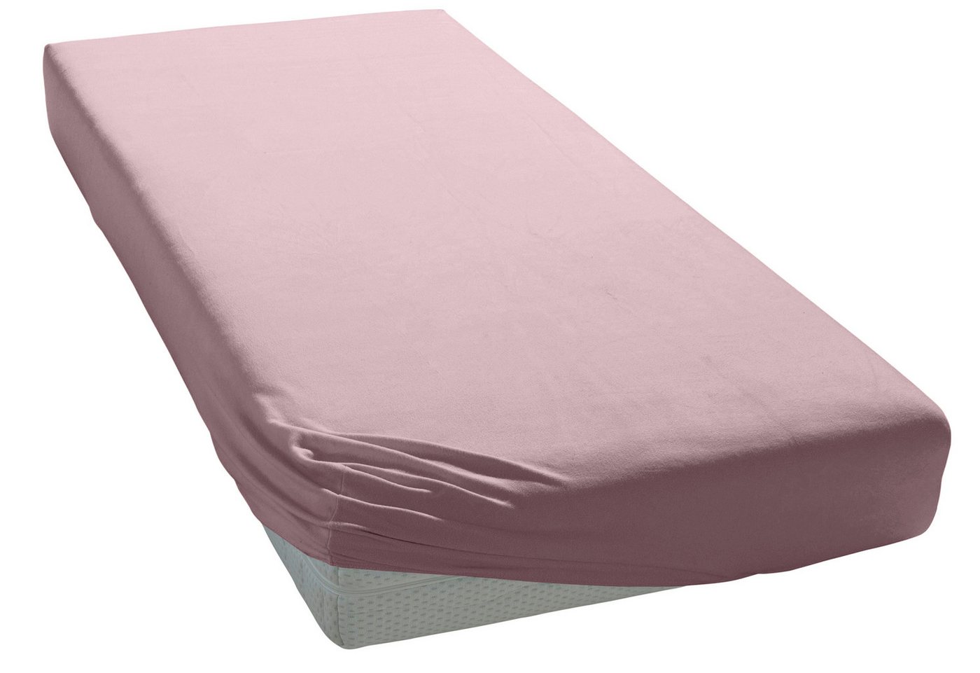 OTTO home Spannbettlaken Physalis Basic und PREMIUM Qualität, 100% Baumwolle, Jersey und Biber, Jersey (110 g/m), Gummizug: rundum, (1 Stück), Bettlaken für Mat – Bild 3 von 5