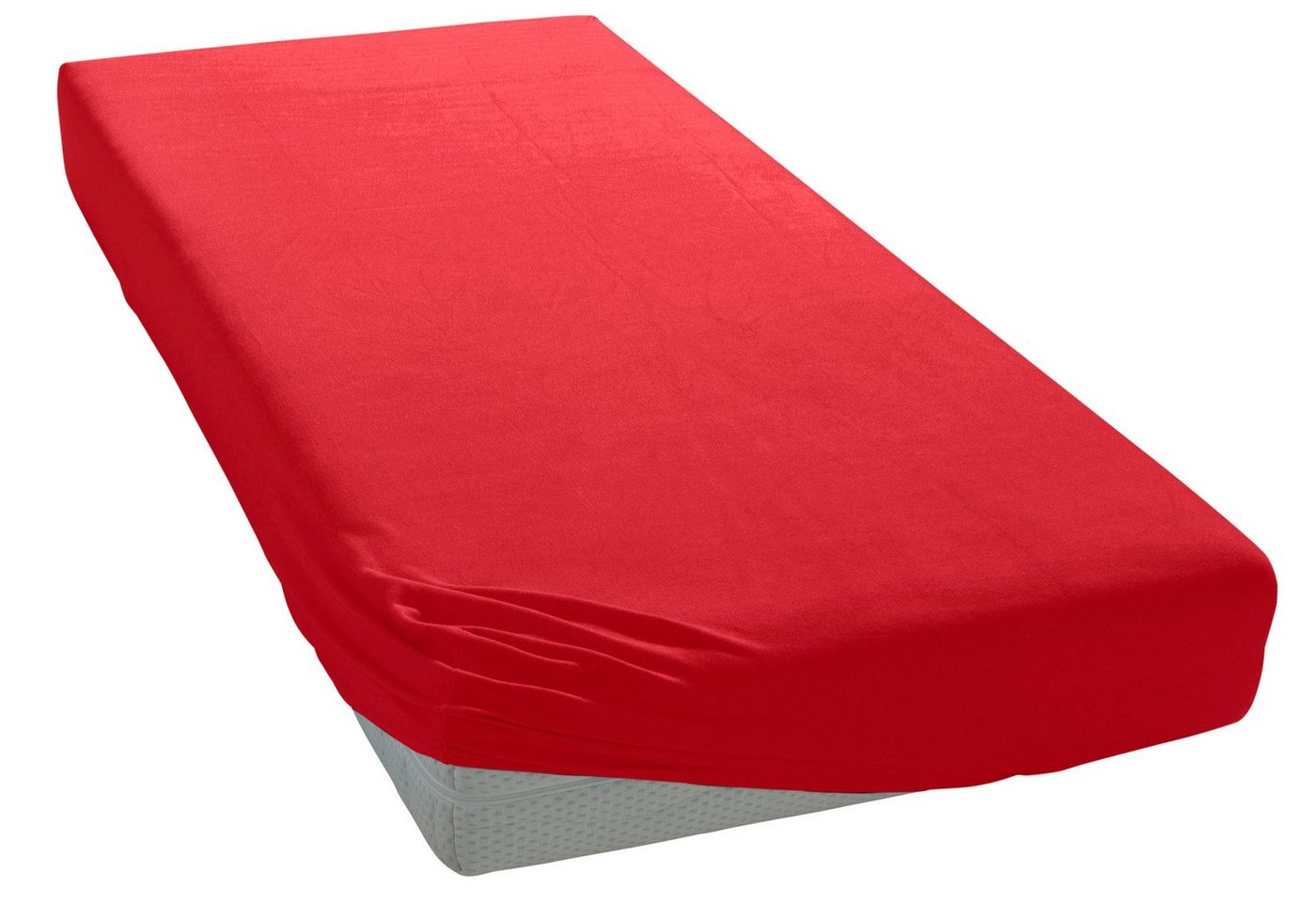 OTTO home Spannbettlaken Physalis Basic und PREMIUM Qualität, 100% Baumwolle, Jersey und Biber, Jersey (110 g/m), Gummizug: rundum, (1 Stück), Bettlaken für Mat – Bild 3 von 5