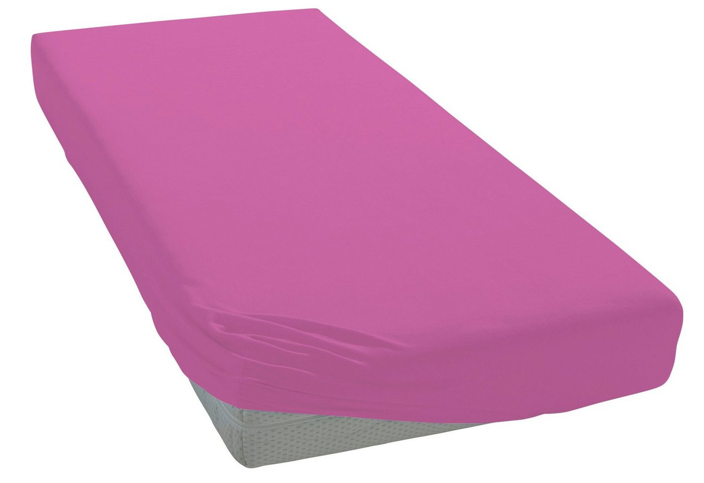 OTTO home Spannbettlaken Physalis Basic und PREMIUM Qualität, 100% Baumwolle, Jersey und Biber, Jersey (110 g/m), Gummizug: rundum, (1 Stück), Bettlaken für Mat – Bild 3 von 5