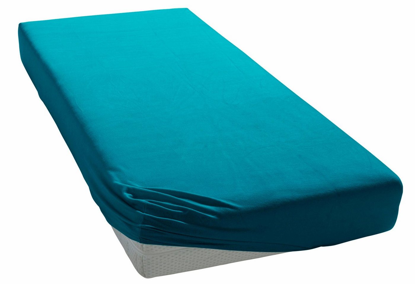 OTTO home Spannbettlaken Physalis Basic und PREMIUM Qualität, 100% Baumwolle, Jersey und Biber, Jersey (160 g/m), Gummizug: rundum, (1 Stück), Bettlaken für Mat – Bild 4 von 5