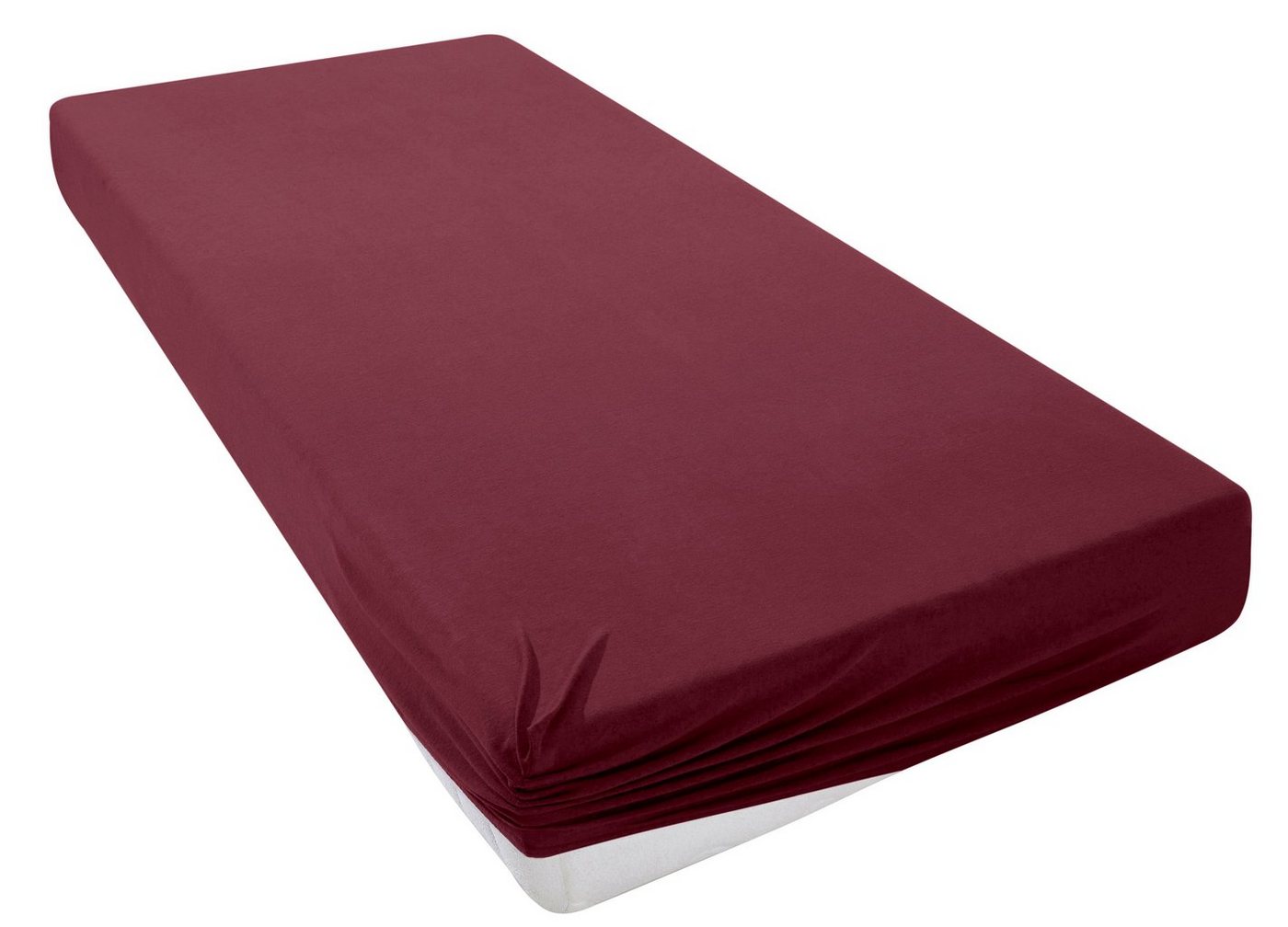 OTTO home Spannbettlaken Physalis Basic und PREMIUM Qualität, 100% Baumwolle, Jersey und Biber, Jersey (160 g/m), Gummizug: rundum, (1 Stück), Bettlaken für Mat – Bild 4 von 5