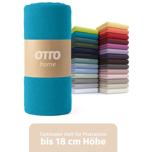 OTTO home Spannbettlaken Physalis Basic und PREMIUM Qualität, 100% Baumwolle, Jersey und Biber, Jersey (110 g/m), Gummizug: rundum, (1 Stück), Bettlaken für Mat