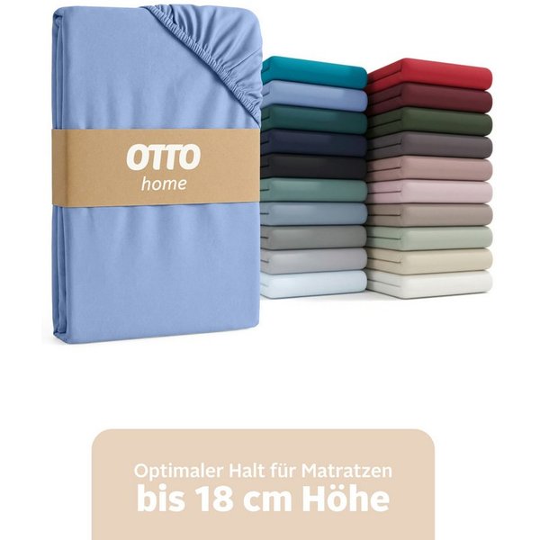 OTTO home Spannbettlaken Physalis Basic und PREMIUM Qualität, 100% Baumwolle, Jersey und Biber, Jersey (160 g/m), Gummizug: rundum, (2 Stück), Bettlaken für Mat