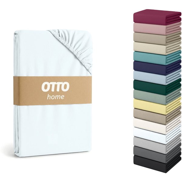 OTTO home Spannbettlaken Physalis Basic und PREMIUM Qualität, 100% Baumwolle, Jersey und Biber, Biber, Gummizug: rundum, (1 Stück), Bettlaken für Matratzen bis 