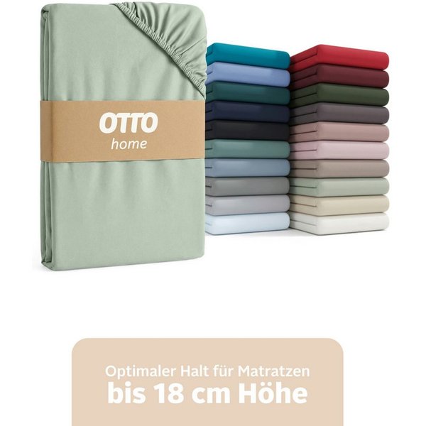 OTTO home Spannbettlaken Physalis Basic und PREMIUM Qualität, 100% Baumwolle, Jersey und Biber, Jersey (160 g/m), Gummizug: rundum, (1 Stück), Bettlaken für Mat