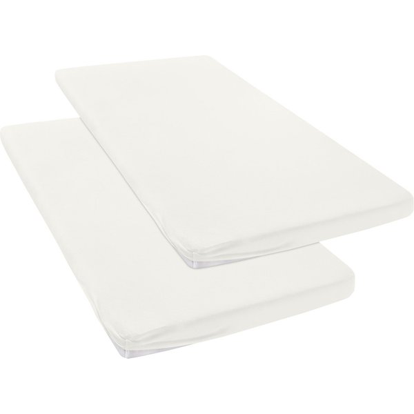 OTTO home Spannbettlaken Topper Basic, in Gr. 90x200, 140x200 oder 180x200 cm, Baumwoll-Jersey, Gummizug: rundum, (2 Stück), Baumwolle, Matratzen bis 8 cm Höhe,