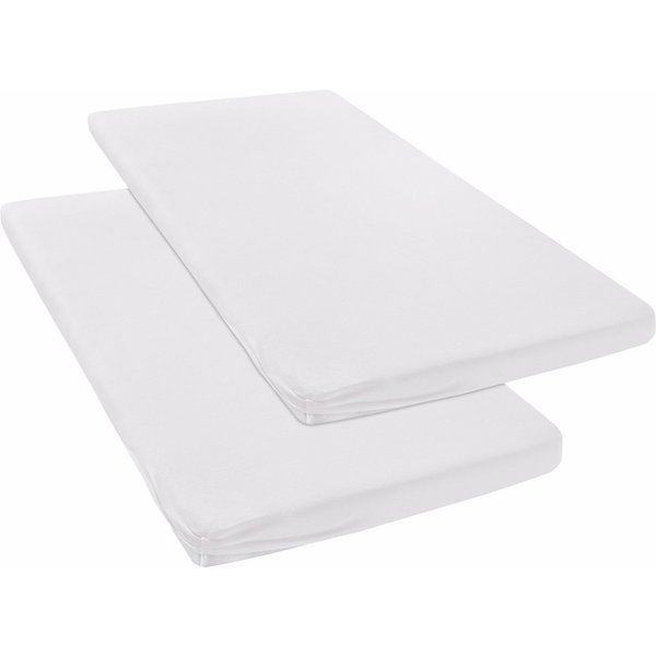 OTTO home Spannbettlaken Topper Basic, in Gr. 90x200, 140x200 oder 180x200 cm, Baumwoll-Jersey, Gummizug: rundum, (2 Stück), Baumwolle, Matratzen bis 8 cm Höhe,