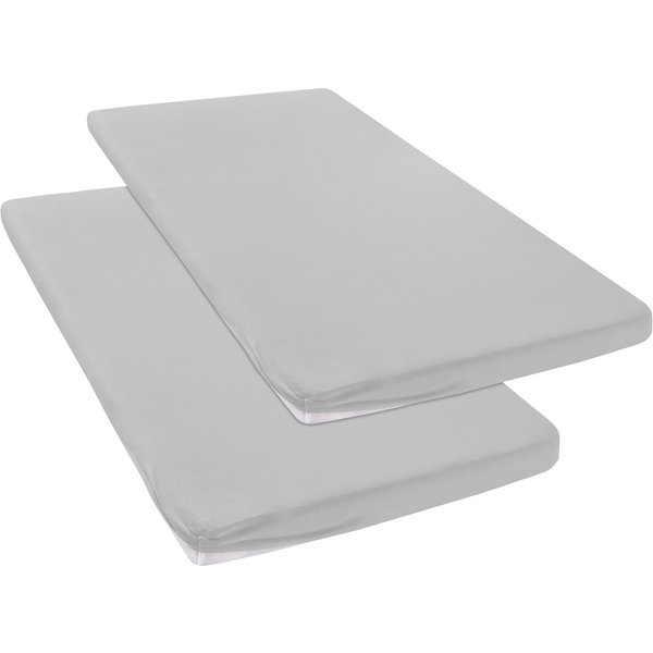 OTTO home Spannbettlaken Topper Basic, in Gr. 90x200, 140x200 oder 180x200 cm, Microfaser-Jersey, Gummizug: rundum, (2 Stück), Baumwolle, Matratzen bis 8 cm Höh
