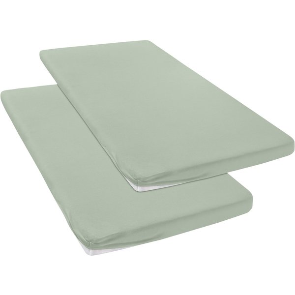 OTTO home Spannbettlaken Topper Basic, in Gr. 90x200, 140x200 oder 180x200 cm, Baumwoll-Jersey, Gummizug: rundum, (2 Stück), Baumwolle, Matratzen bis 8 cm Höhe,