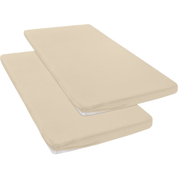 OTTO home Spannbettlaken Topper Basic, in Gr. 90x200, 140x200 oder 180x200 cm, Microfaser-Jersey, Gummizug: rundum, (2 Stück), Baumwolle, Matratzen bis 8 cm Höh
