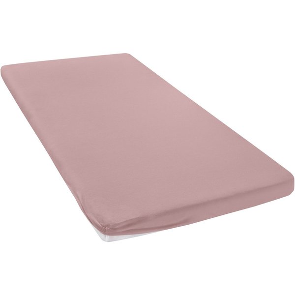 OTTO home Spannbettlaken Topper Basic, in Gr. 90x200, 140x200 oder 180x200 cm, Baumwoll-Jersey, Gummizug: rundum, (1 Stück), Baumwolle, Matratzen bis 8 cm Höhe,
