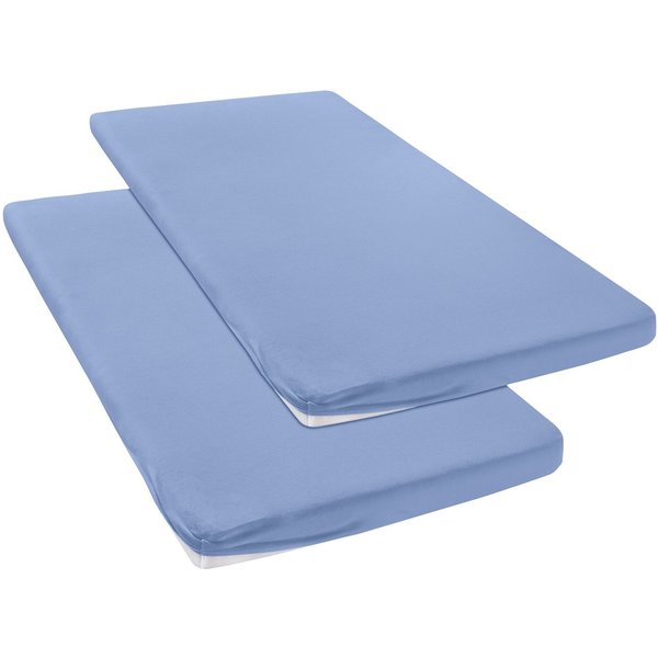 OTTO home Spannbettlaken Topper Basic, in Gr. 90x200, 140x200 oder 180x200 cm, Baumwoll-Jersey, Gummizug: rundum, (2 Stück), Baumwolle, Matratzen bis 8 cm Höhe,