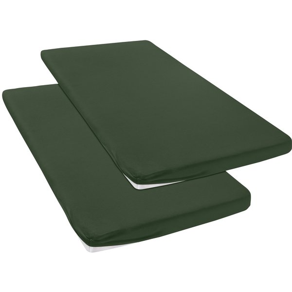 OTTO home Spannbettlaken Topper Basic, in Gr. 90x200, 140x200 oder 180x200 cm, Baumwoll-Jersey, Gummizug: rundum, (2 Stück), Baumwolle, Matratzen bis 8 cm Höhe,