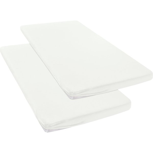 OTTO home Spannbettlaken Topper Basic, in Gr. 90x200, 140x200 oder 180x200 cm, Microfaser-Jersey, Gummizug: rundum, (2 Stück), Baumwolle, Matratzen bis 8 cm Höh