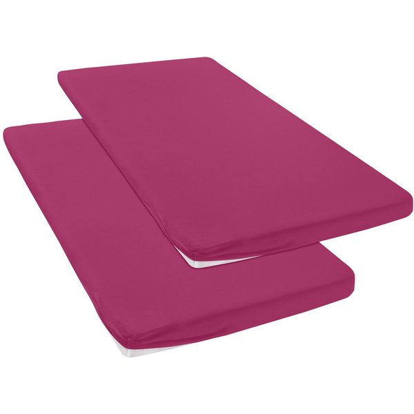 OTTO home Spannbettlaken Topper Basic, in Gr. 90x200, 140x200 oder 180x200 cm, Microfaser-Jersey, Gummizug: rundum, (2 Stück), Baumwolle, Matratzen bis 8 cm Höh