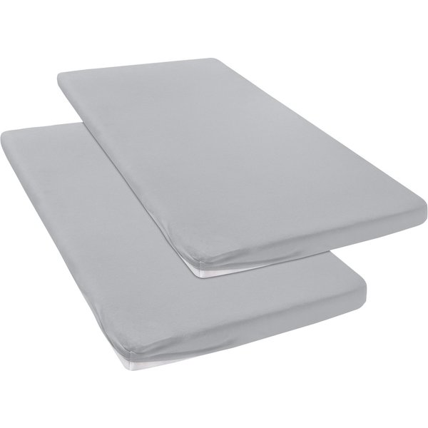 OTTO home Spannbettlaken Topper Basic, in Gr. 90x200, 140x200 oder 180x200 cm, Baumwoll-Jersey, Gummizug: rundum, (2 Stück), Baumwolle, Matratzen bis 8 cm Höhe,
