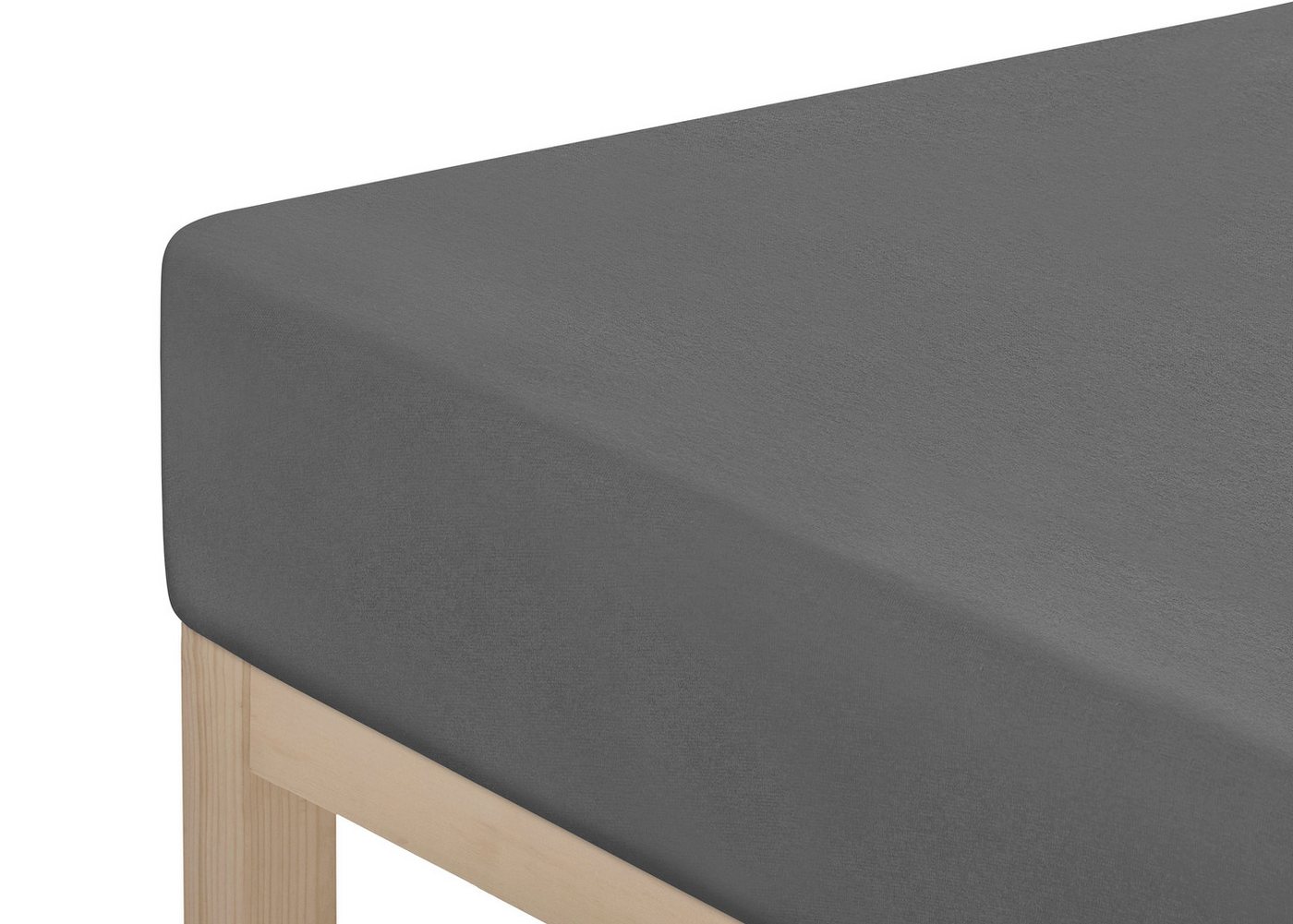 OTTO home Spannbettlaken Topper Basic, in Gr. 90x200, 140x200 oder 180x200 cm, Microfaser-Jersey, Gummizug: rundum, (1 Stück), Baumwolle, Matratzen bis 8 cm Höh – Bild 2 von 4