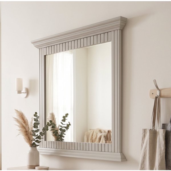 OTTO home Spiegel Rustic, Garderobenspiegel, Landhausstil (Made in Europe), Rahmen in Kiefer massiv, Breite 78 cm, mit Zierfräsungen