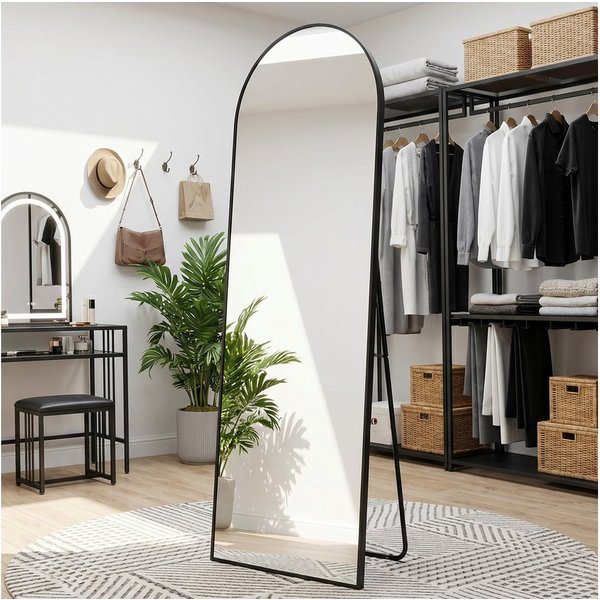 OTTO home Spiegel Standspiegel Addrik, wahlweise in 2 Größen 150x40cm oder 180x60cm (als Wandspiegel und Standspiegel einsetzbar, Rahmen aus Metall), Ganzkörper