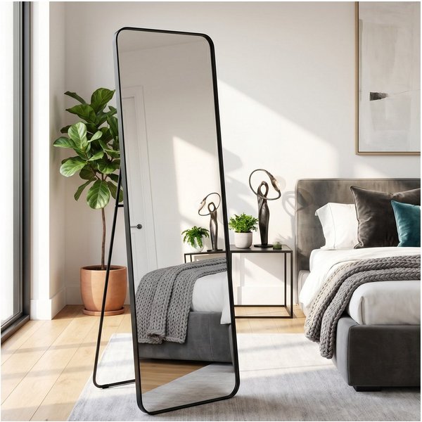 OTTO home Spiegel Standspiegel Addrik, wahlweise in 2 Größen 150x40cm oder 160x50cm (als Wandspiegel und Standspiegel einsetzbar, Rahmen aus Metall), Ganzkörper
