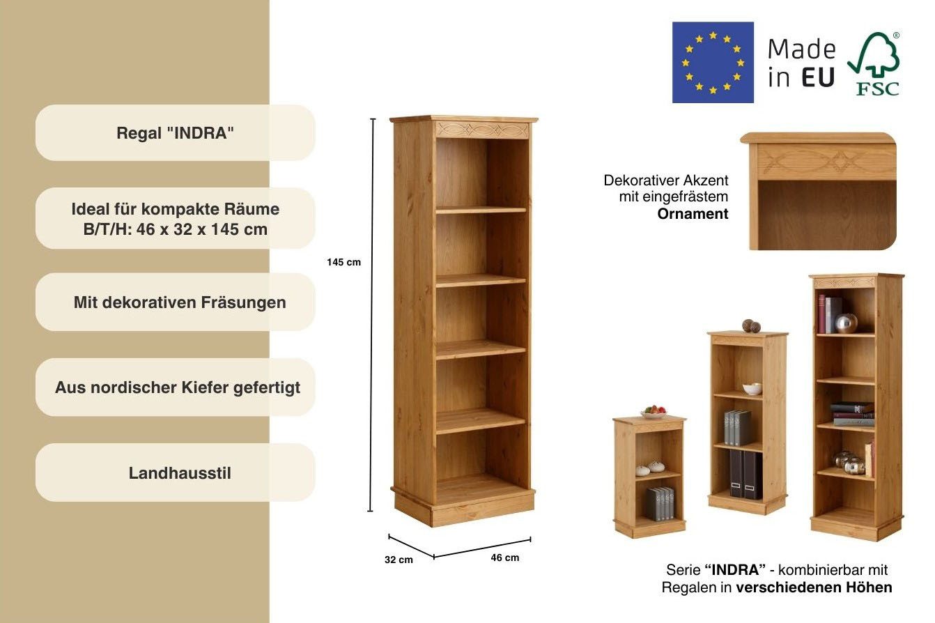 OTTO home Standregal Indra, Höhe 145 cm – Bild 4 von 5