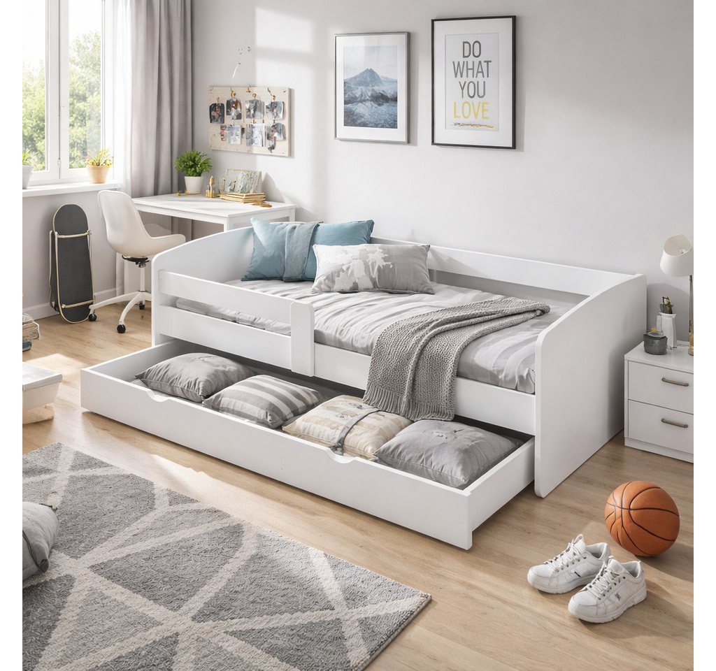 OTTO home Stauraumbett Cocolino, Daybett, Stauraumbett, Kinderbett, Einzelbett, Funktionsbett, mit Lattenrost, ausziehbarer Schublade, Liegefläche 90 x 200 cm – Bild 2 von 5