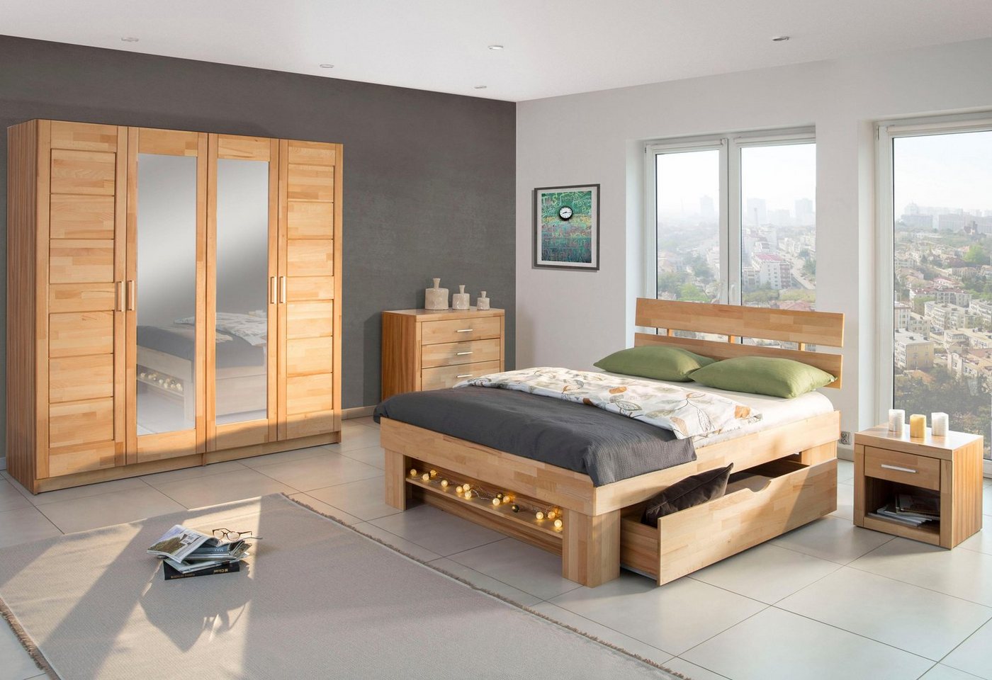 OTTO home Stauraumbett Triest, aus FSC®-zertifizierter massive Buche – Bild 3 von 5