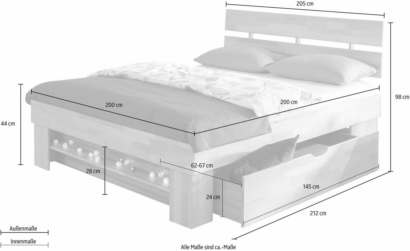 OTTO home Stauraumbett Triest, aus FSC®-zertifizierter massive Buche – Bild 4 von 5