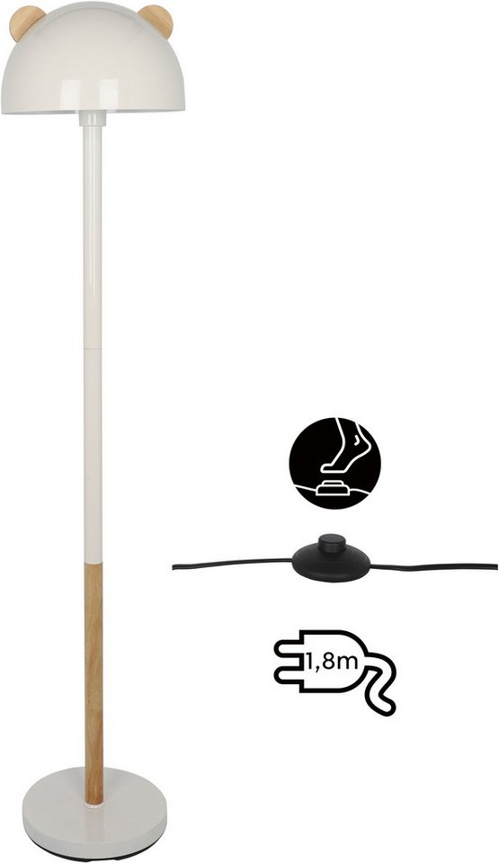 OTTO home Stehlampe Alinn, ohne Leuchtmittel, Leuchtmittel wechselbar, ideale Kinderzimmerleuchte, H: 1,4m, Lampe Leuchte mit Öhrchen – Bild 4 von 5