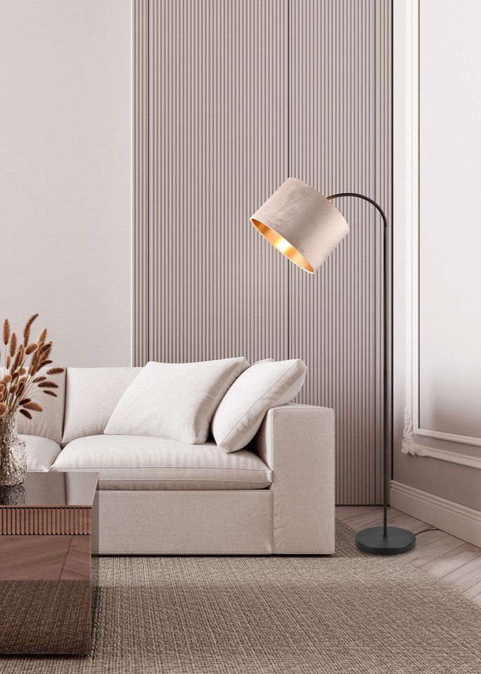 OTTO home Stehlampe Jerrett, Stehleuchte 156cm, mit Fußschalter exkl 1x E27 Leuchtmittel, Ein-/Ausschalter, Leuchtmittel wechselbar, warmweiß - kaltweiß, geboge – Bild 5 von 5