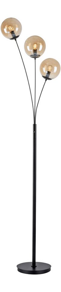 OTTO home Stehlampe Nellin, ohne Leuchtmittel, Stehleuchte mit großen Glaskugeln amberfarben oder opal matt weiß – Bild 3 von 5
