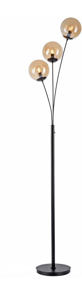 OTTO home Stehlampe Nellin, ohne Leuchtmittel, Stehleuchte mit großen Glaskugeln amberfarben oder opal matt weiß – Bild 4 von 5