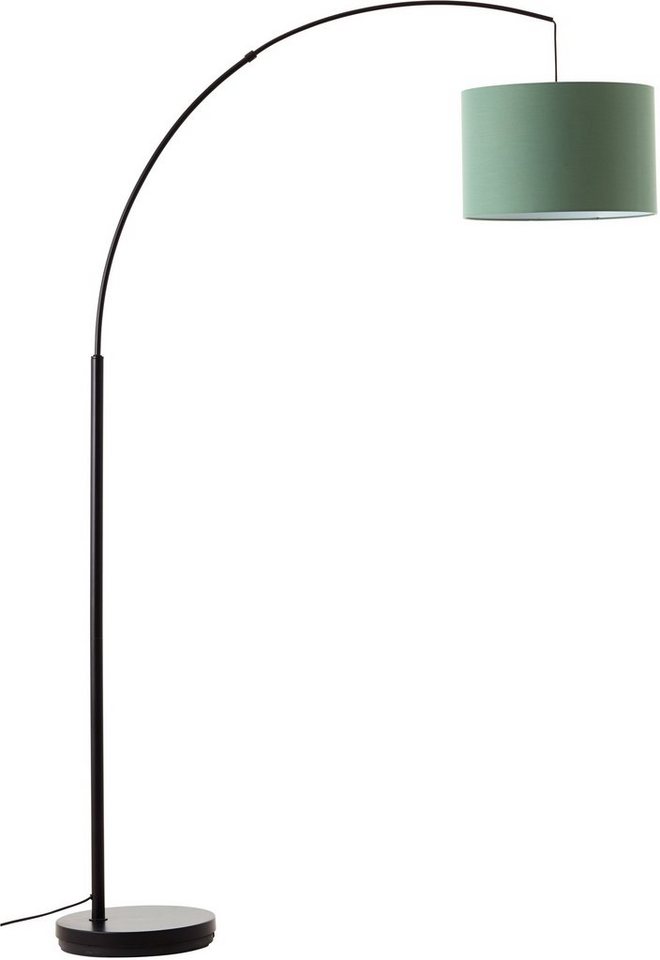 OTTO home Stehlampe Stellan, Ein-/Ausschalter, ohne Leuchtmittel, Bogenlampe Textilschirm Stoff Ø 36cm, E27, Fußschalter, Bogenleuchte – Bild 5 von 5