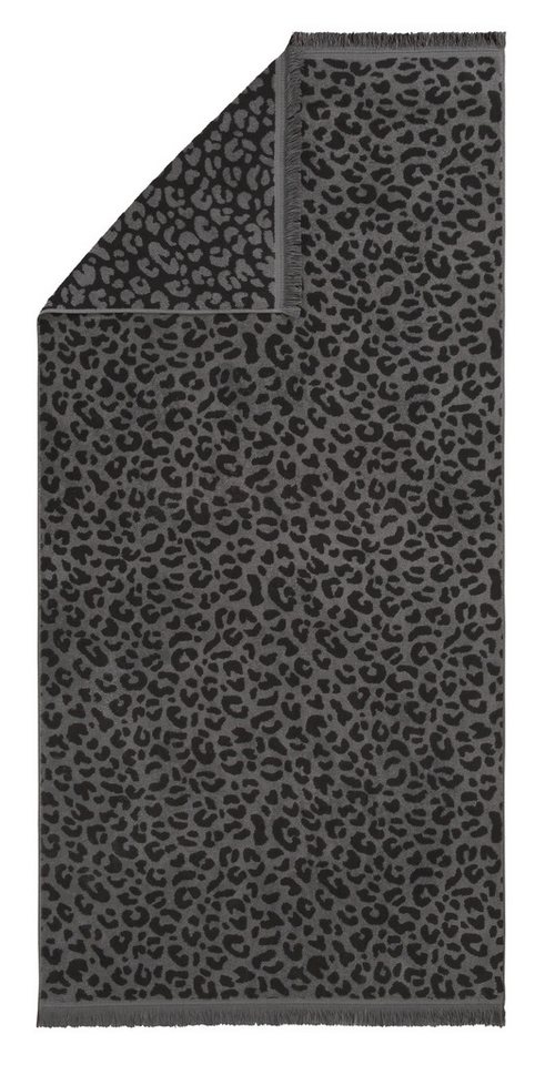 OTTO home Strandtuch Tiffani, Leopardenmuster, Premium Strandtücher 2-tlg, 500 gr/m², Frottier (2-St), 90x180 cm, Animal Print, Leo, modern, Urlaub, mit Fransen – Bild 5 von 5