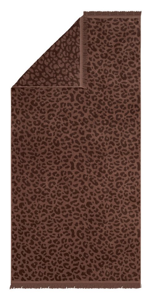 OTTO home Strandtuch Tiffani, Leopardenmuster, Premium Strandtücher 2-tlg, 500 gr/m², Frottier (2-St), 90x180 cm, Animal Print, Leo, modern, Urlaub, mit Fransen – Bild 5 von 5