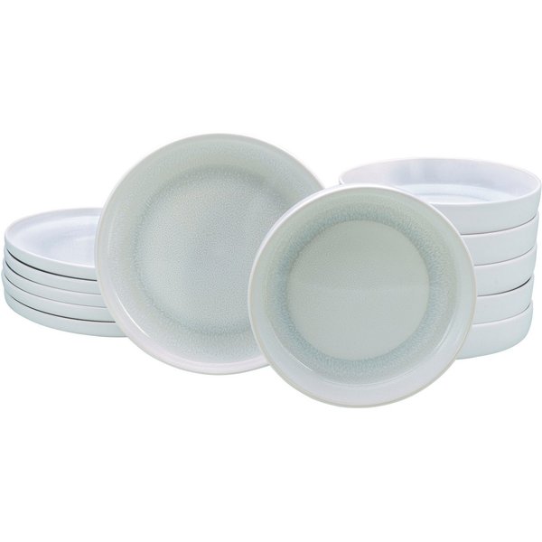 OTTO home Tafelservice Teller Set, modernes Geschirr-Set, Service Lykk (12-tlg), 6 Personen, Steinzeug, hohe Haltbarkeit, spülmaschinen- & mikrowellengeeignet, 