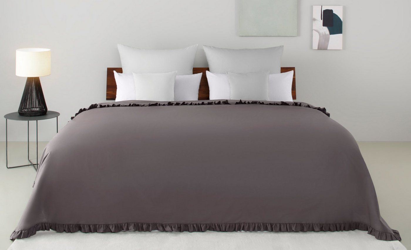 OTTO home Tagesdecke Violetta, leichter Überwurf mit Rüschen, ohne Füllung, mit Volants, 100% Baumwolle, auch als Tischdecke verwendbar – Bild 2 von 5