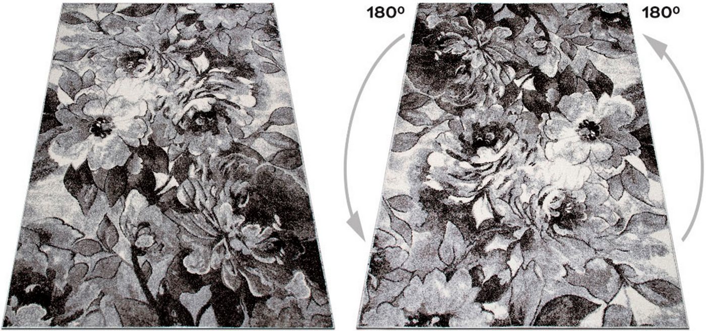 OTTO home Teppich Almrose, rechteckig, Höhe: 9 mm, mit besonders weichem Flor, Blumen Muster, florales Design, Kurzflor – Bild 3 von 5